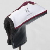 monogram voor Bourgogne en goud Golfheadcover (3/4 voorkant)