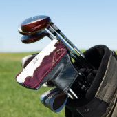 monogram voor Bourgogne en goud Golfheadcover (Insitu)