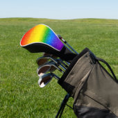 Monogram voor Chic Rainbow Glitter Stripes Golfheadcover (Insitu)