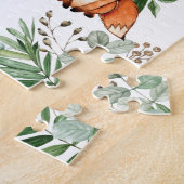 Monogram voor Cute Personalised Woodland Forest An Legpuzzel (Zijkant)