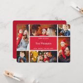 Monogram voor de collage Rode Kerstfamilie Kaart (Voorkant / Achterkant in situ)