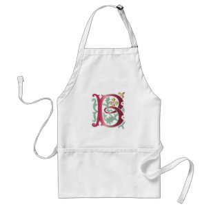 Monogram voor de Fleur-de-lis B Standaard Schort