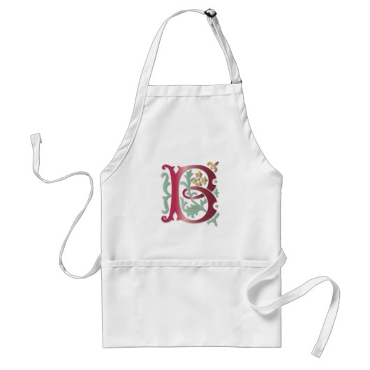 Monogram voor de Fleur-de-lis B Standaard Schort (Voorkant)