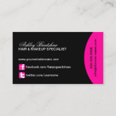 Monogram voor de kunstenaar Hair en Makeup Visitekaartje (Achterkant)