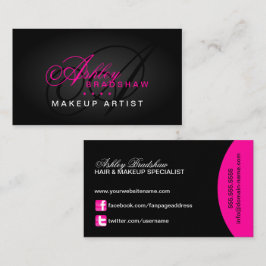 Monogram voor de kunstenaar Hair en Makeup Visitekaartje
