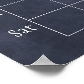 Monogram voor de maandelijkse serie marinekaarten  poster (Hoek)