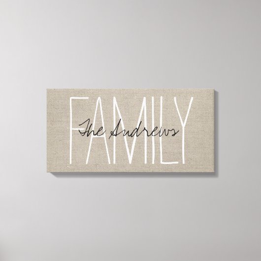 Monogram voor de Robuuste grafische Familie Canvas Afdruk (Voorkant)