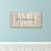 Monogram voor de Robuuste grafische Familie Canvas Afdruk (Insitu (Houten vloer))