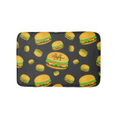 Monogram voor de rotte en leuke yummy-hamburger badmat (Voorkant)