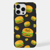 Monogram voor de rotte en leuke yummy-hamburger iPhone hoesje (Achterkant)