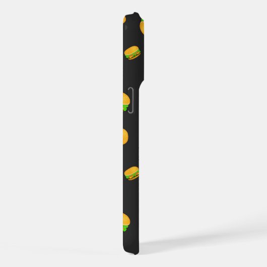 Monogram voor de rotte en leuke yummy-hamburger iPhone hoesje (Rechterkant)