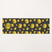 Monogram voor de rotte en leuke yummy-hamburger yogamat (Voorkant (horizontaal))