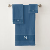 Monogram voor de Uitreiking van de Blue Bath Towel Bad Handdoek (Insitu)