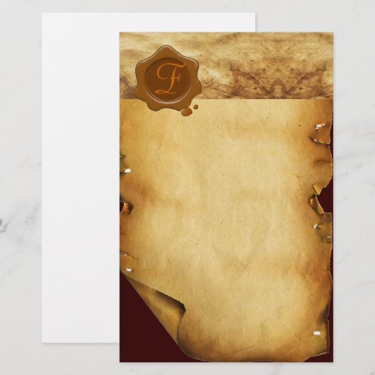 Monogram VOOR DE VERZAMELING VAN DE VERZEGELING VA Briefpapier (Voorkant / Achterkant)