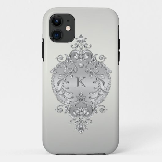 Monogram voor  diamanten, Classy Case-Mate iPhone Case (Achterkant)