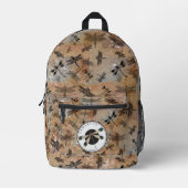 monogram voor dragonfly-onderdruk bedrukte rugzak (Voorkant)