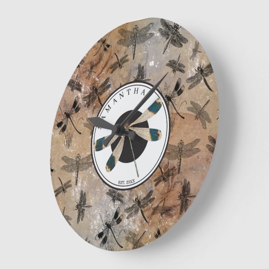  monogram voor dragonfly-onderdruk grote klok (Hoek)
