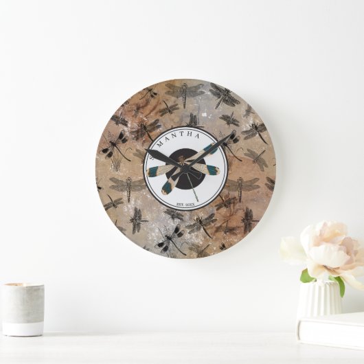  monogram voor dragonfly-onderdruk grote klok (Huis)