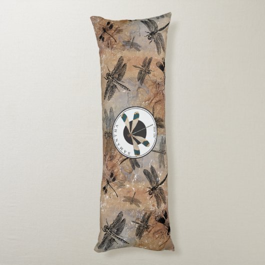 monogram voor dragonfly-onderdruk lichaamskussen (Achterkant (Verticaal))