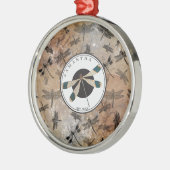  monogram voor dragonfly-onderdruk metalen ornament (Links)