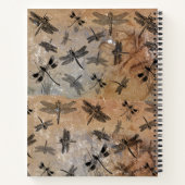 monogram voor dragonfly-onderdruk notitieboek (Achterkant)