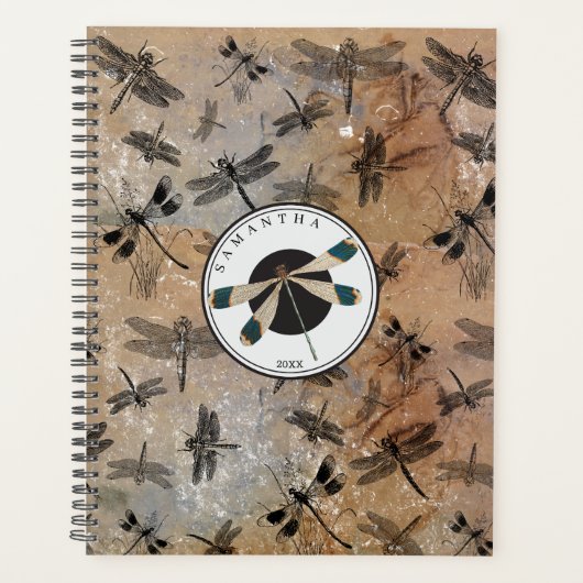  monogram voor dragonfly-onderdruk planner (Voorkant)