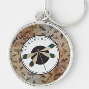  monogram voor dragonfly-onderdruk sleutelhanger