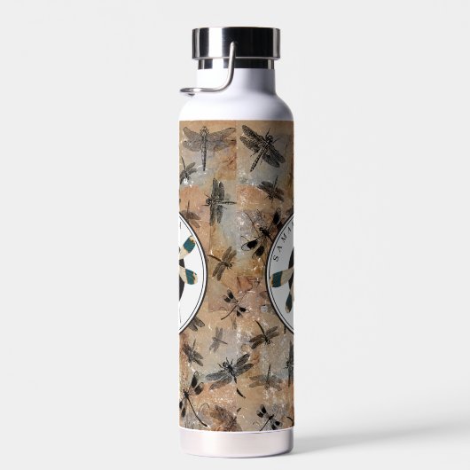 monogram voor dragonfly-onderdruk waterfles (Rechts)