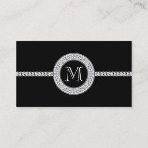 Monogram voor e-mailkaarttemplate visitekaartje