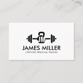 Monogram voor een minimale fitnessinstructeur kool visitekaartje