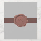 Monogram voor Elegant Band en Seal Wijn Etiket (Enkel label)