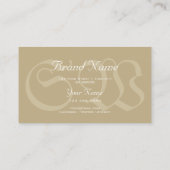 Monogram voor Elegant Cream Snake Pattern Light Co Visitekaartje (Achterkant)