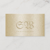 Monogram voor Elegant Cream Snake Pattern Light Co Visitekaartje (Voorkant)