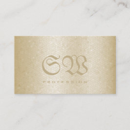Monogram voor Elegant Cream Snake Pattern Light Co Visitekaartje
