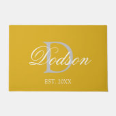 Monogram voor Elegant Yellow Gold Family Deurmat (Voorkant)