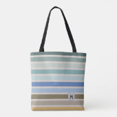 Monogram voor elke strip tote bag (Achterkant)