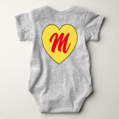 Monogram Voor- en Achterkant Ontwerp - Unieke Naam Romper (Achterkant)