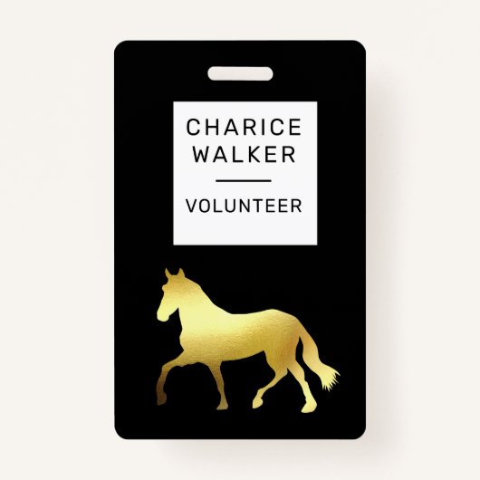 monogram voor equestrian event folie badge (Voorkant)