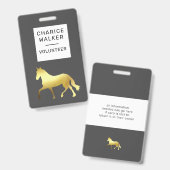 monogram voor equestrian event folie badge (Voor- en achterkant)