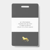 monogram voor equestrian event folie badge (Achterkant)