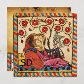 MONOGRAM VOOR ETERNAL LOVE WEDDING PARCHMENT KAART (Voorkant / Achterkant)