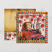 MONOGRAM VOOR ETERNAL LOVE WEDDING PARCHMENT KAART (Voorkant / Achterkant)