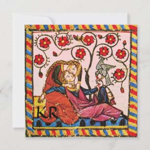 MONOGRAM VOOR ETERNAL LOVE WEDDING PARCHMENT KAART