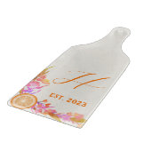 Monogram voor flessenmelk van Oranje vruchten, vas Snijplank (Hoek)