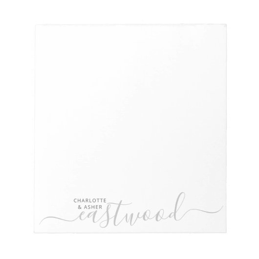 Monogram voor gecombineerde naam notitieblok (Voorkant)