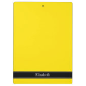 Monogram voor gele, zwarte lintnaam klembord (Achterkant)