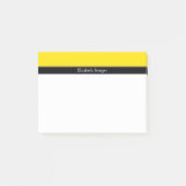 Monogram voor gele, zwarte lintnaam post-it® notes (Voorkant)