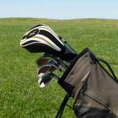 Monogram voor gepersonaliseerde Elegant Black & Go Golfheadcover (Insitu)