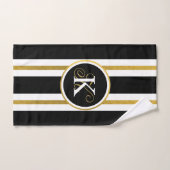Monogram voor gepersonaliseerde Elegant Black & Go Handdoek (Handdoek)