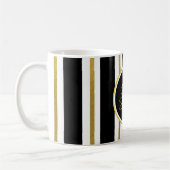 Monogram voor gepersonaliseerde Elegant Black & Go Koffiemok (Links)
